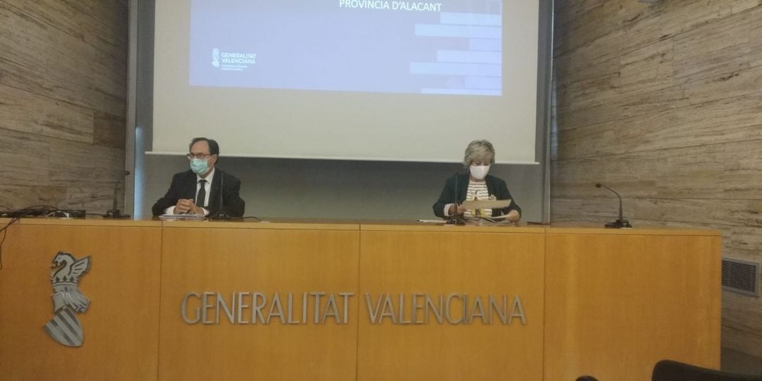 Vicent Soler durante la presentación de los presupuestos autonómicos 2021 en el edificio Prop de Alicante