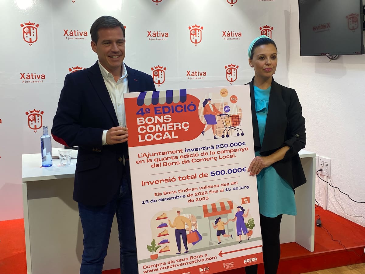 Audio de la presentación de la 4º campaña de bonos para el comercio (Xàtiva)