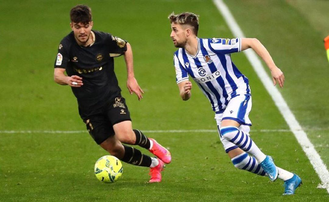 Martín jugó en el lateral izquierdo.