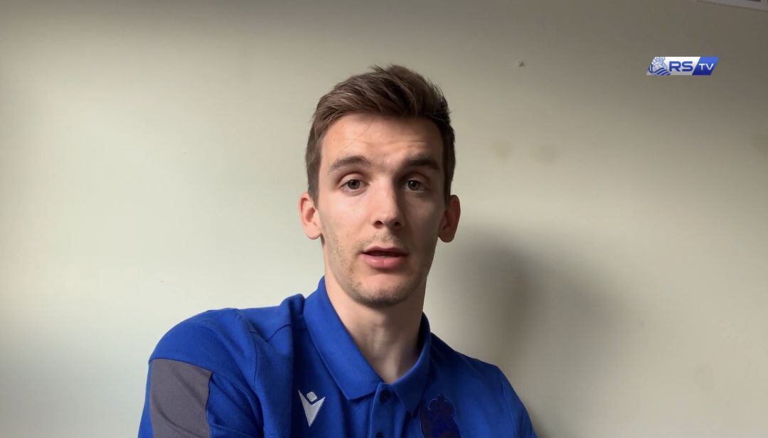 Diego Llorente en un momento de su rueda de prensa virtual
