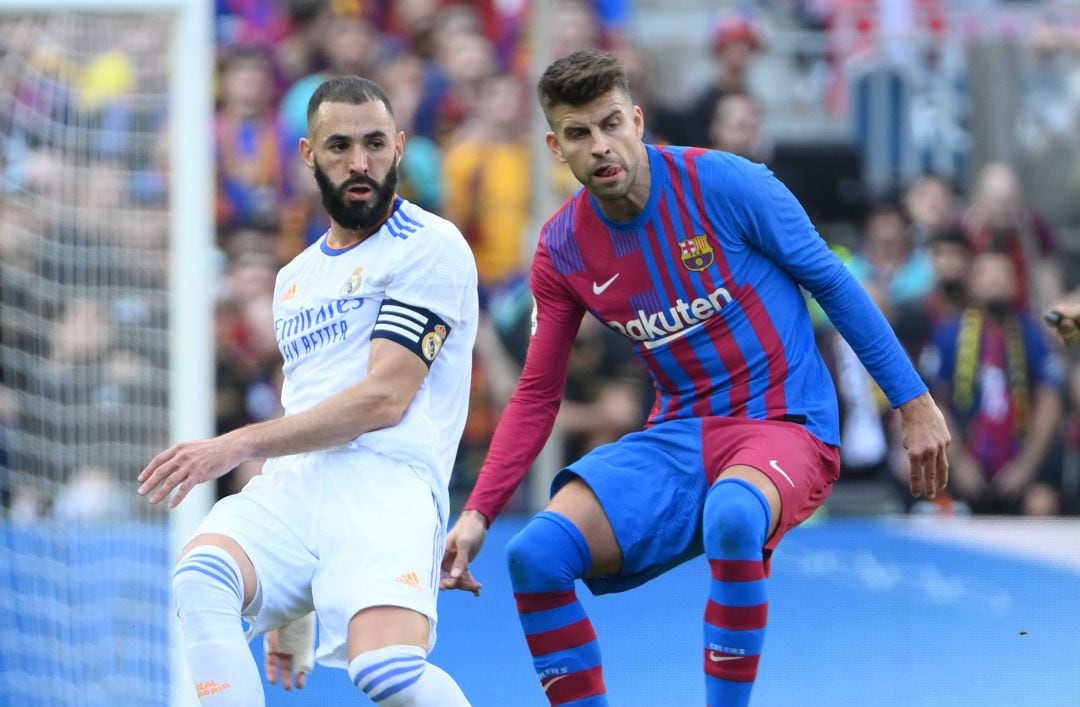 Benzema y Piqué, en el &#039;Clásico&#039; de esta temporada