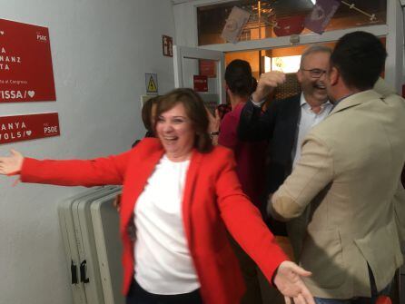 Patricia Abascal entrando en la sede de la FSE