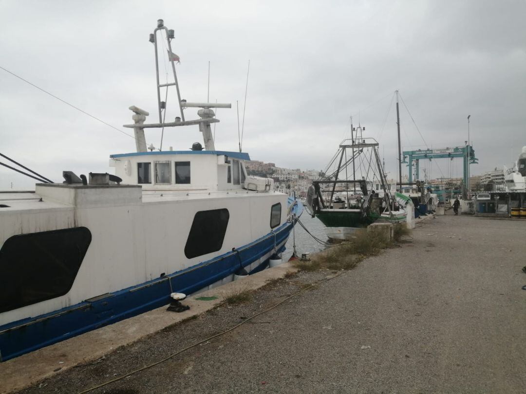 Imagen de archivo de barcos pesqueros de Ibiza