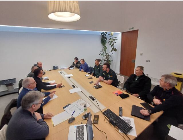 Momento de la reunión celebrada en la sede la Comarca de Ribagorza