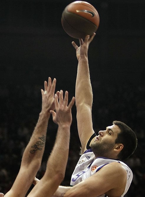 Felipe Reyes, durante un partido de Euroliga