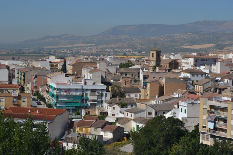 Vista general de la localidad de Pinos Puente