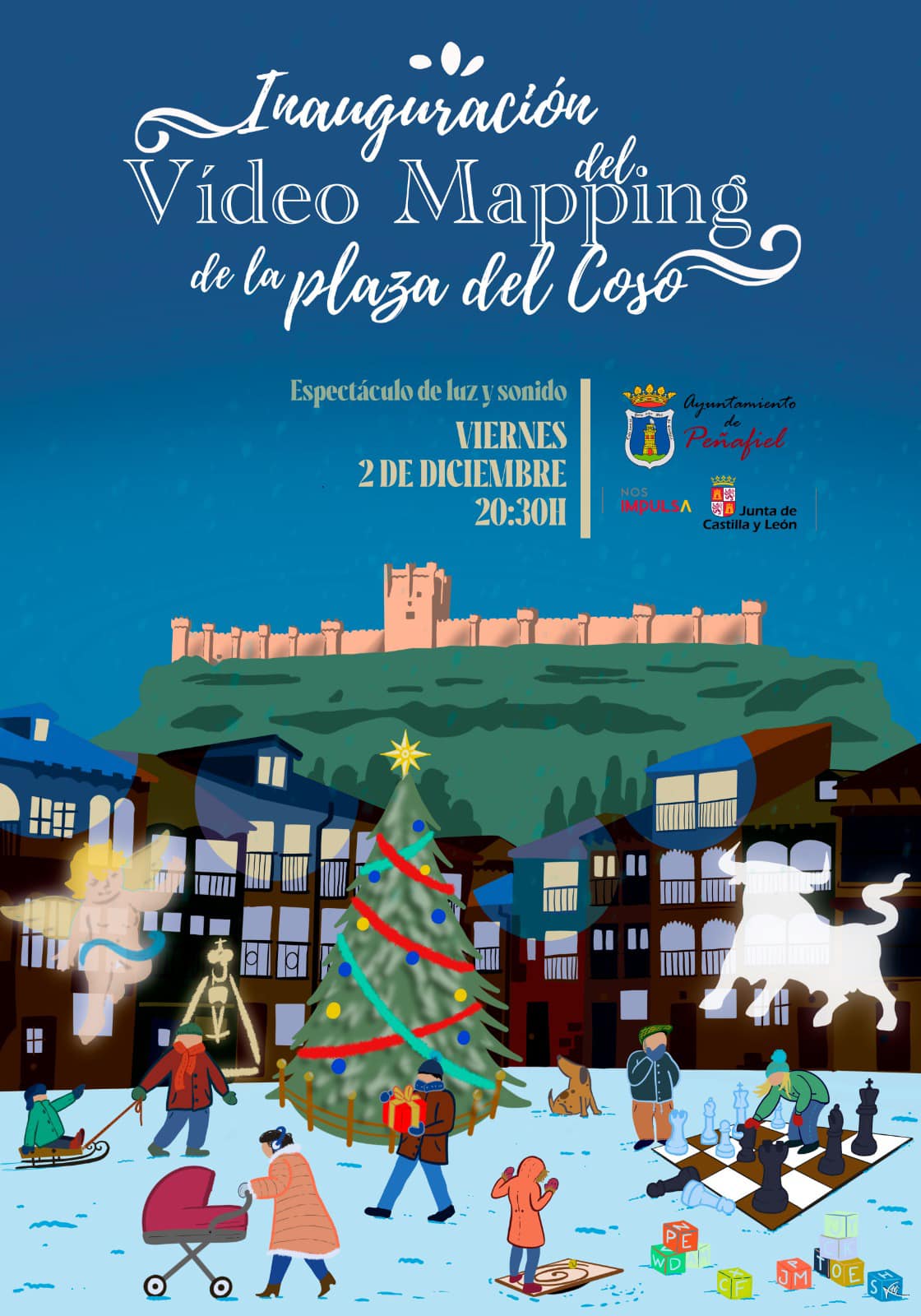 Cartel promocional del video mapping de la Plaza del Coso