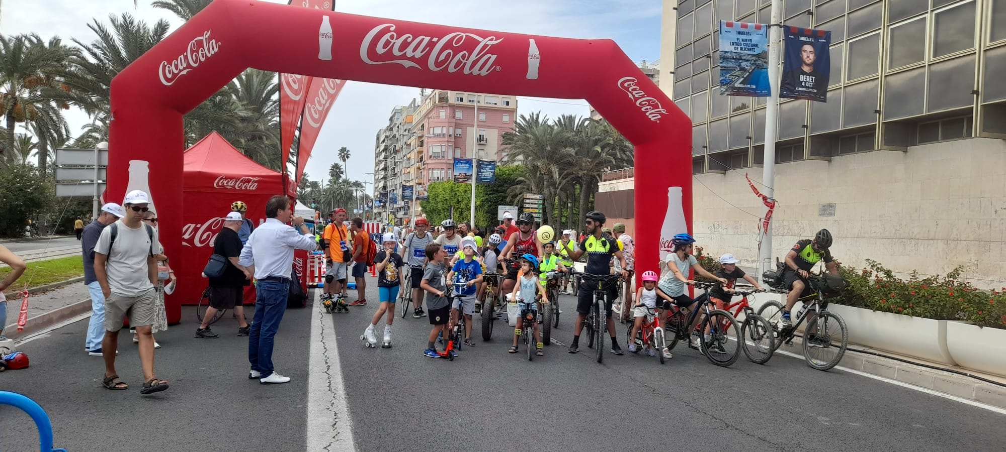 Ciclovía Litoral celebrada este domingo. Foto: Ayuntamiento de Alicante