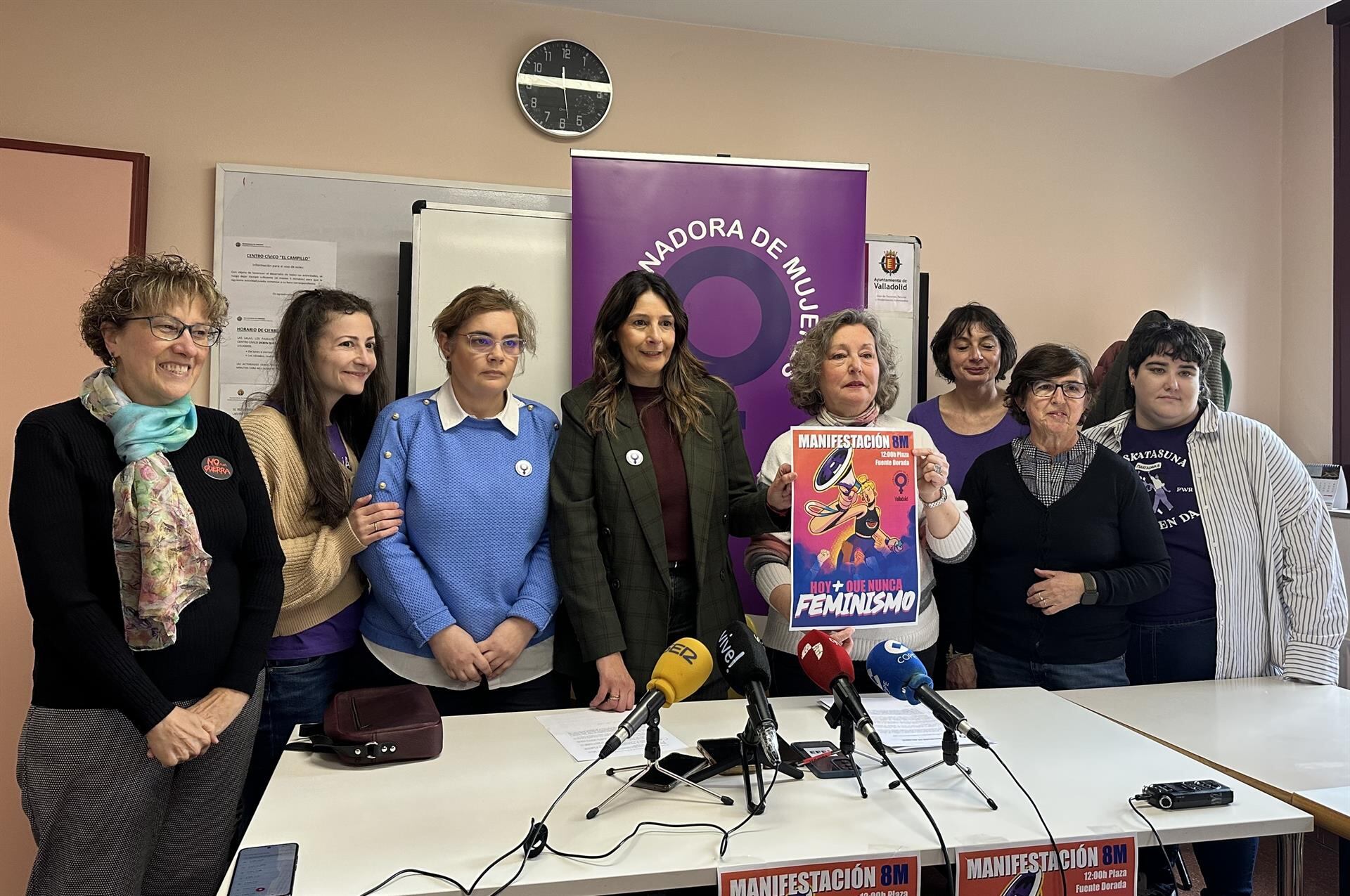 La Coordinadora de Mujeres de Valladolid presenta la manifestación por el 8M.