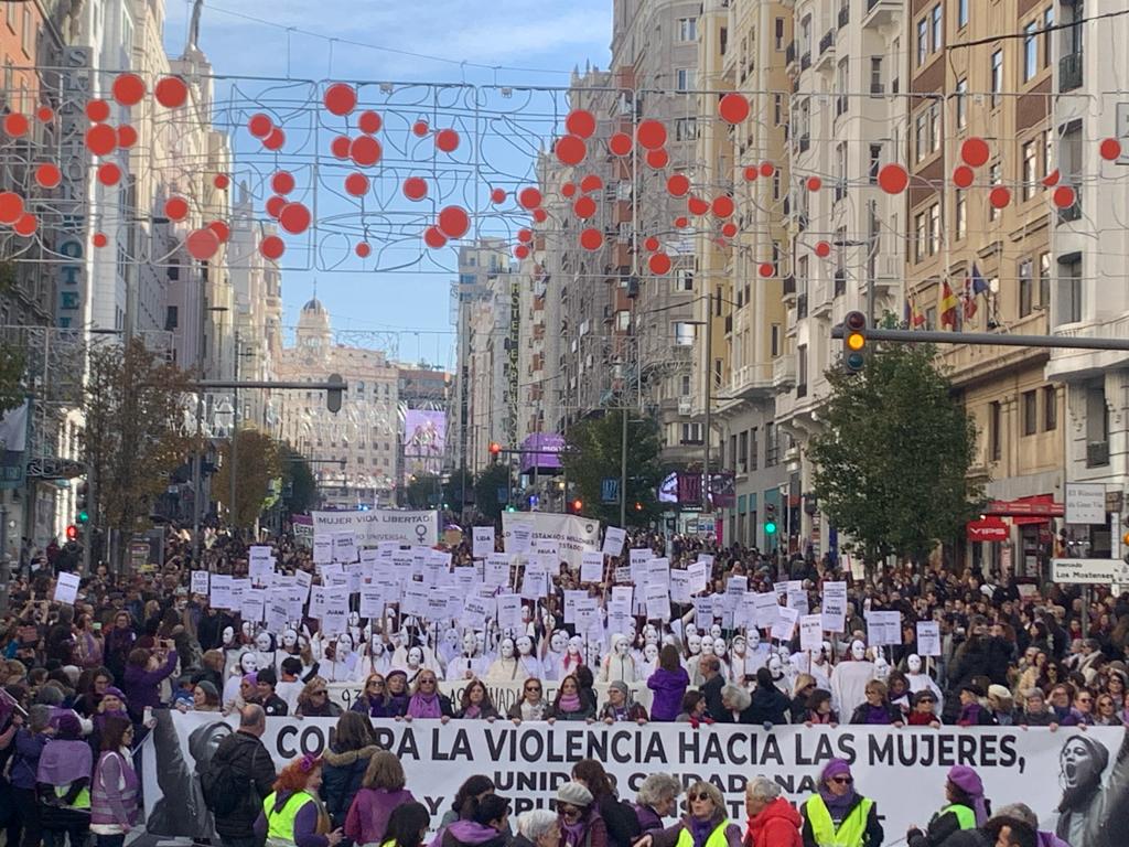 Marcha  de Foro de Madrid contra la violencia a las mujeres en la capital. 