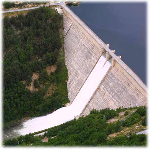 Embalse de Compuerto en la provincia de Palencia