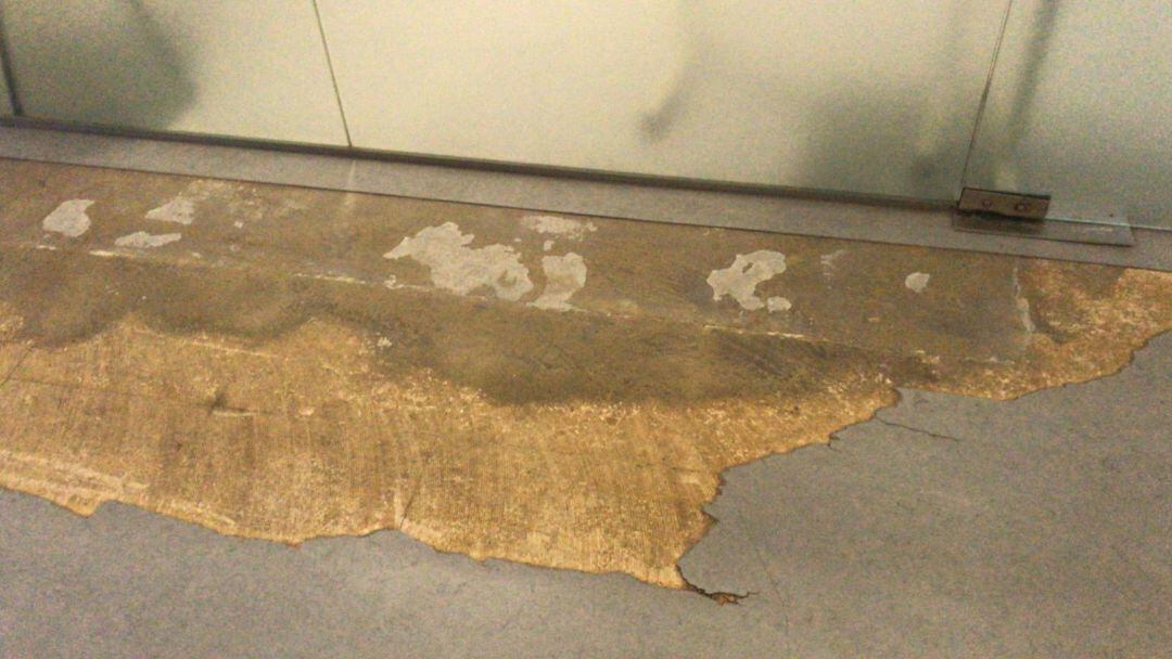 Imagen del suelo en uno de los pasillos del Hospital Psiquiátrico