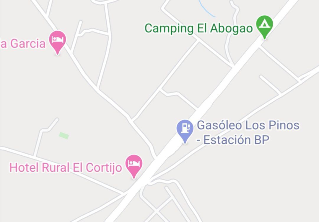 Imagen del lugar aproximado donde ha ocurrido el accidente extraída de Google Maps