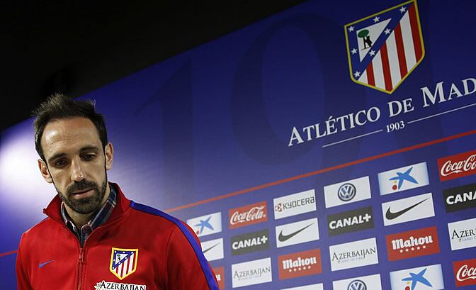 Juanfran, en la sala de prensa del Calderón