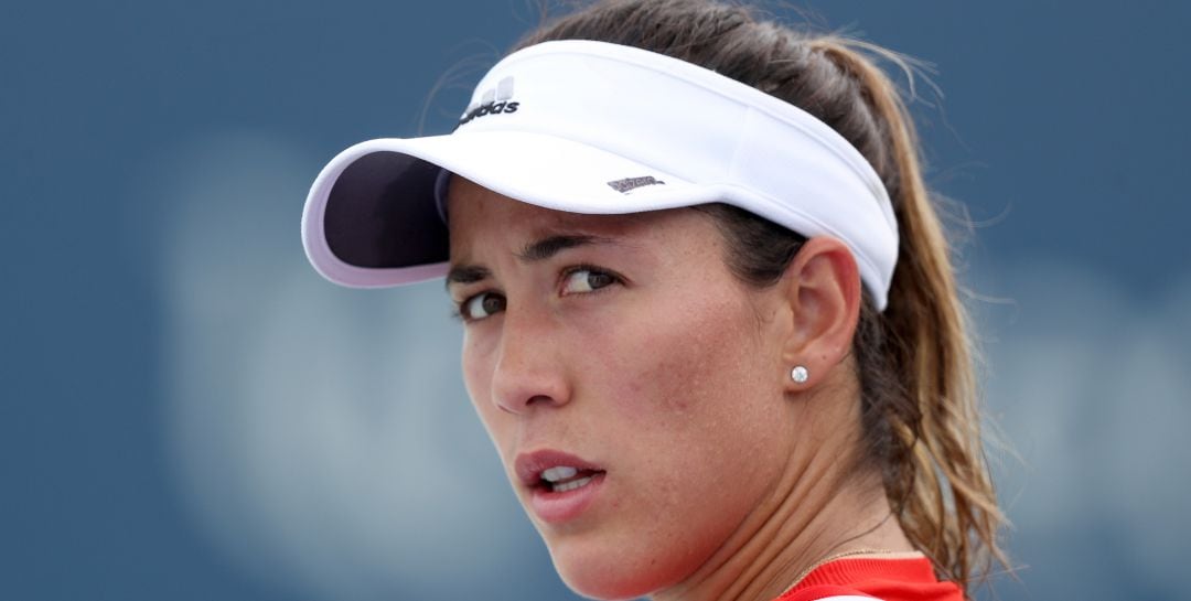 Garbiñe Muguruza, durante un partido en Cincinnati