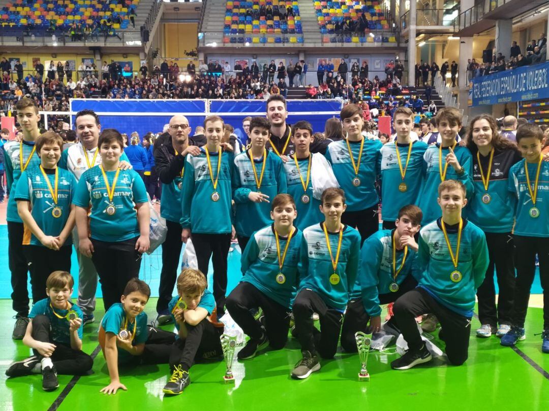 Campeones de España en voleibol de base.