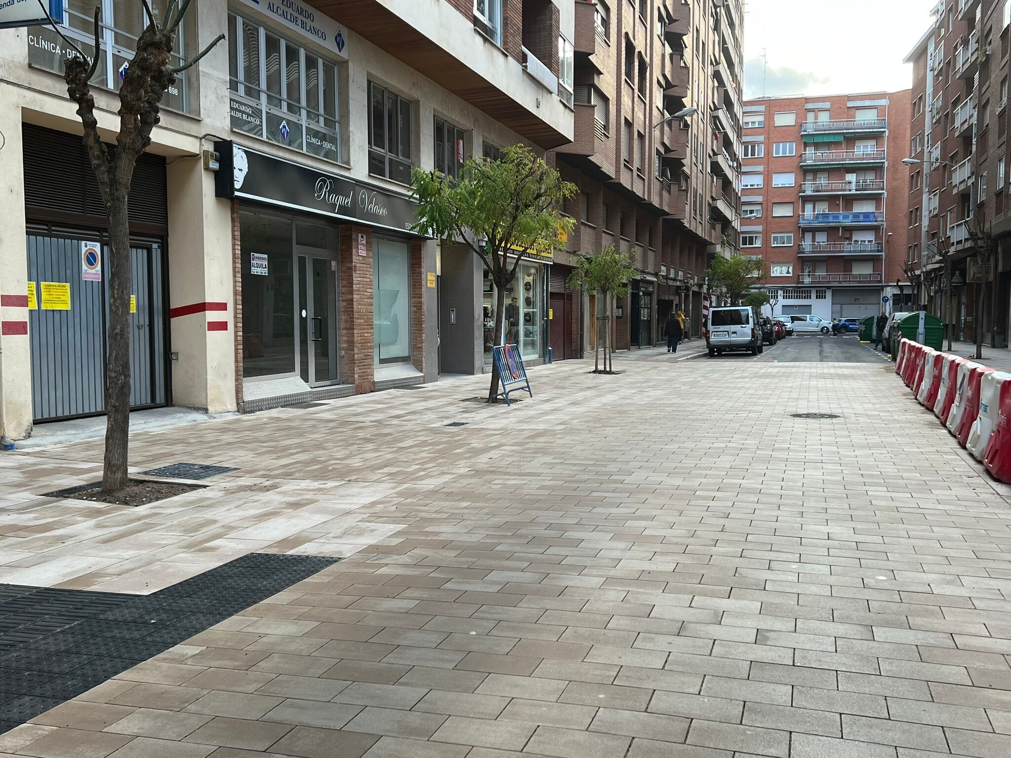Obras de urbanización de la calle Fundición de Logroño