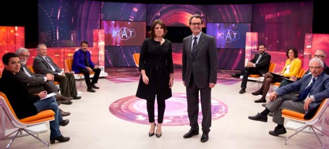 Artur Mas, entrevistado en TV3