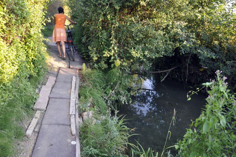 Paso paralelo al río Santo Tomás.