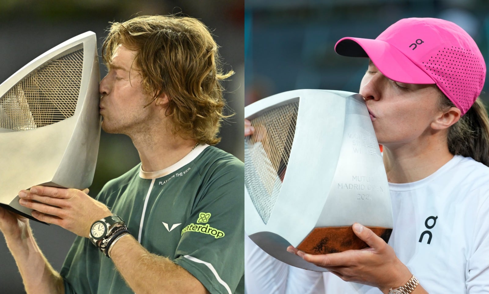 Rublev y Swiatek besan el trofeo del Mutua Madrid Open