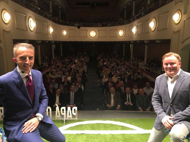 Borbalán junto a Salva Moya en el Teatro Apolo.