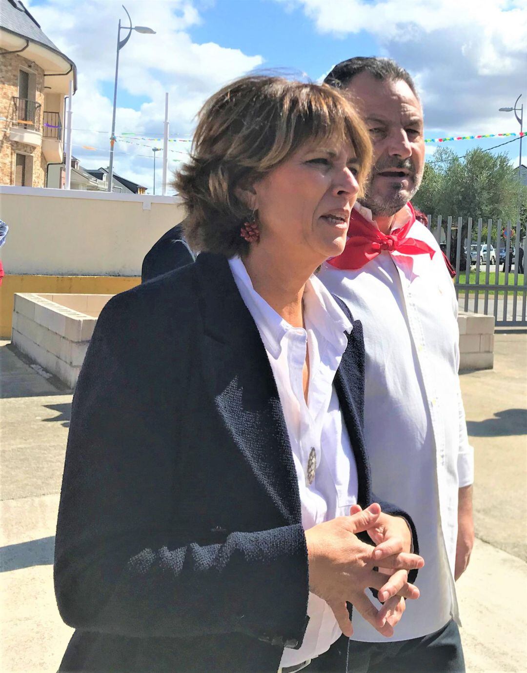 El presidente de la Diputación junto a la ministra en funciones Dolores Delgado