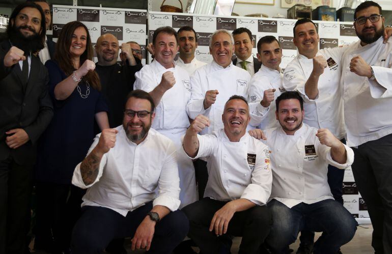 Martín Berasategui, durante su presentación como presidente de la recién creada Academia Nacional Bocuse d&#039;Or, el pasado viernes en su restaurante de Lasarte (Gipuzkoa).