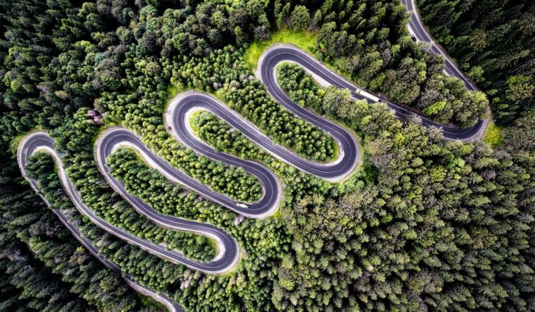 &quot;Carretera infinita a Transilvania&quot; en Rumanía.