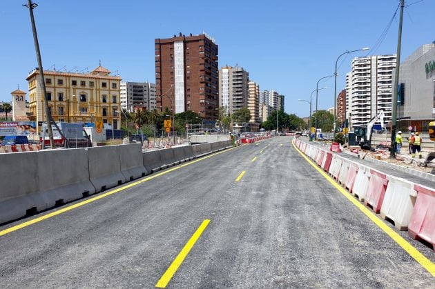 Acceso al puente de Tetuán este jueves