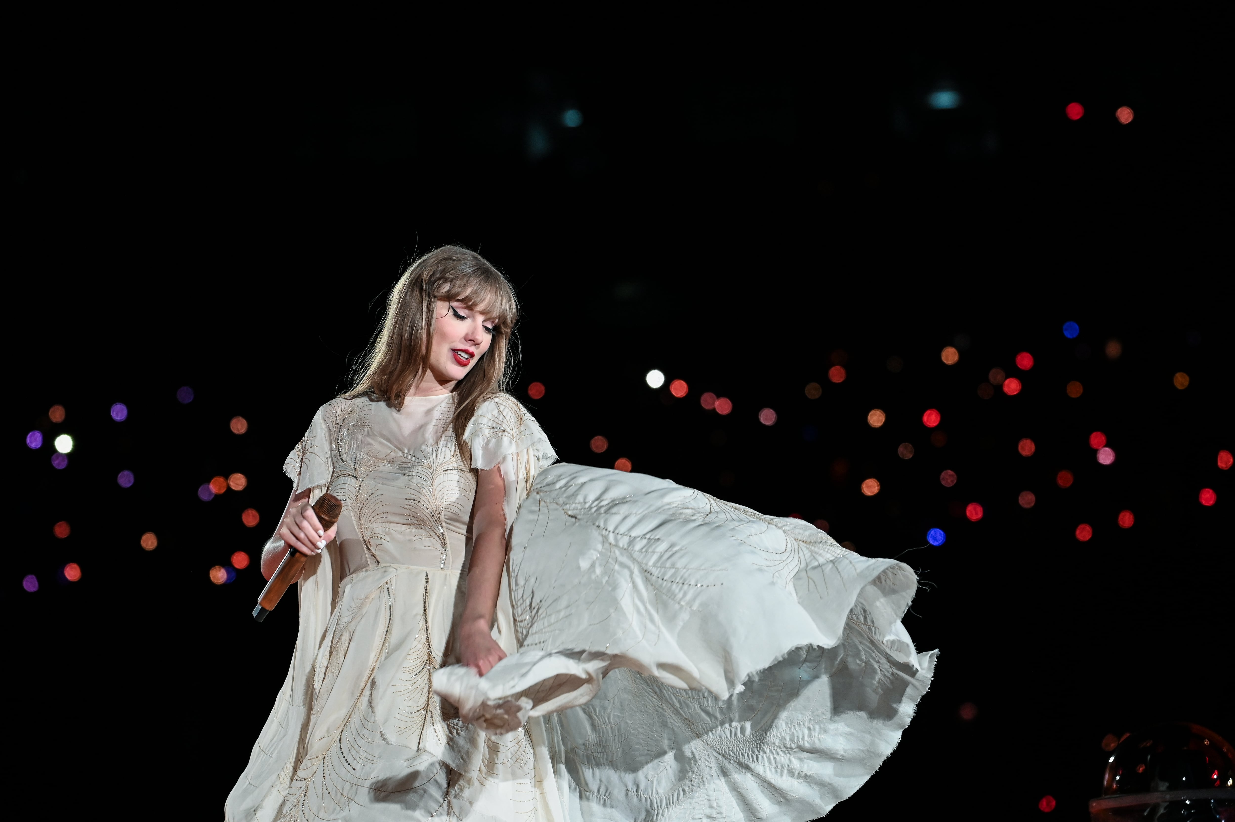 Taylor Swift durante unos de sus conciertos de la gira &#039;The Eras Tour&#039;.