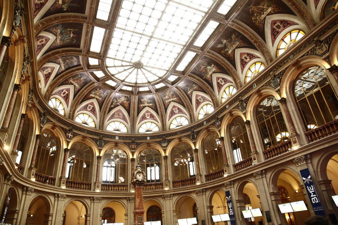 Imagen del interior del Palacio de la Bolsa de Madrid.