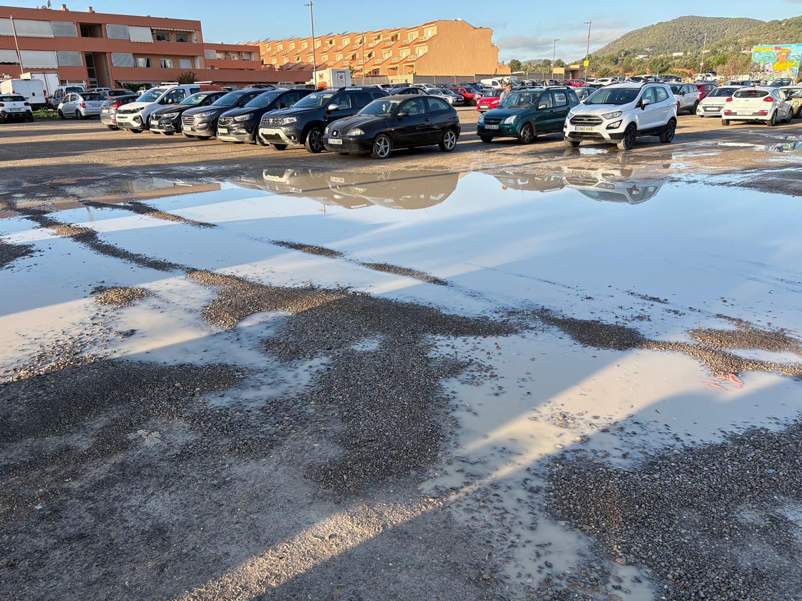 Imagen de uno de los aparcamientos disuasorios de Ibiza