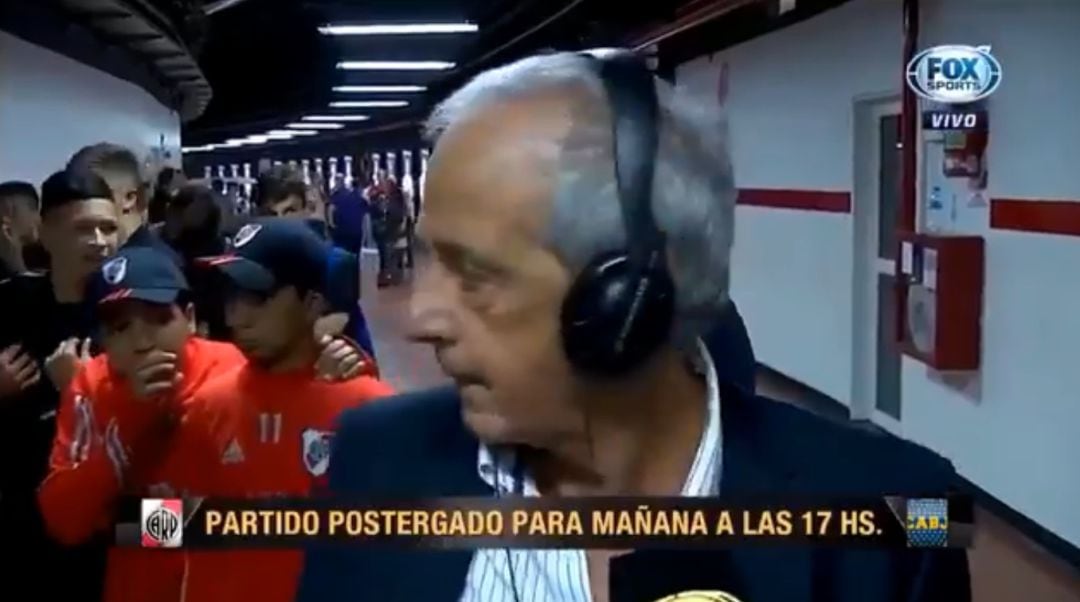 Presidente de River en zona mixta