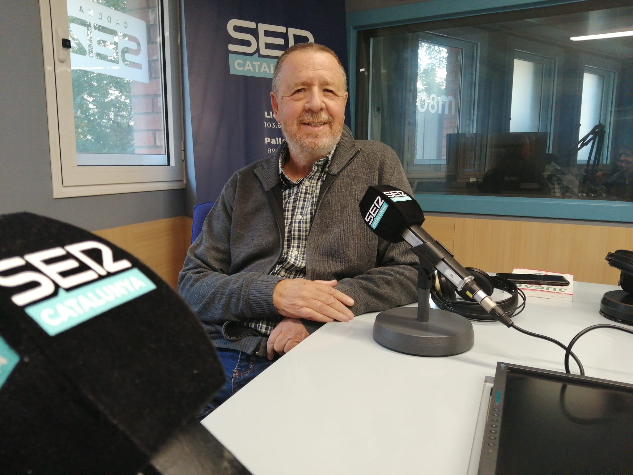 Sisco Abella, als estudis de Ràdio Lleida