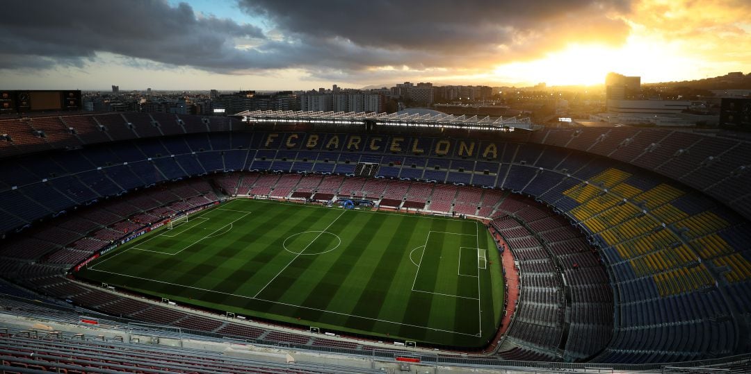 El Camp Nou, en la previa de un partido liguero