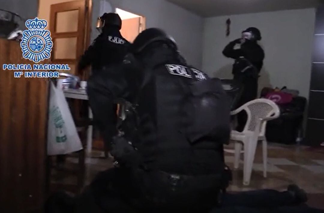 Un moment de l'operació