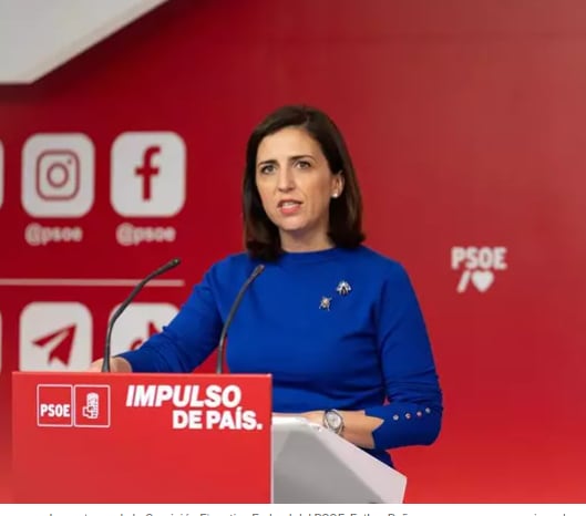 Esther Peña, portavoz de la Ejecutiva Federal del PSOE