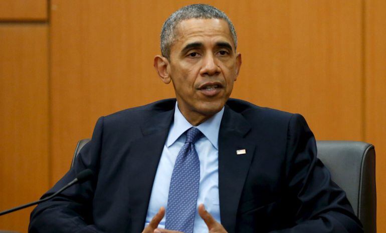 El presidente de Estados Unidos en un acto oficial.