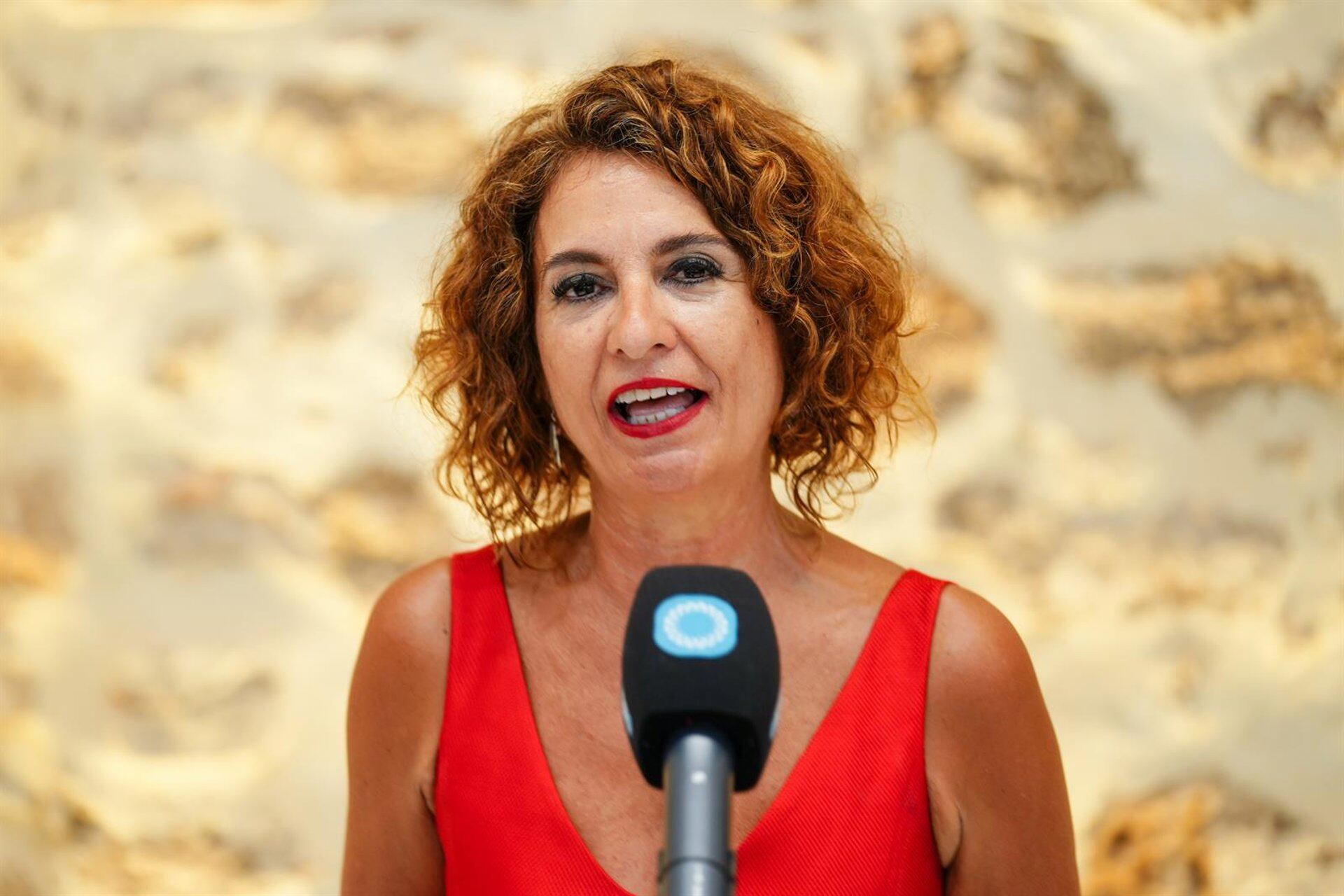 María Jesús Montero durante un acto en la provincia de Cádiz