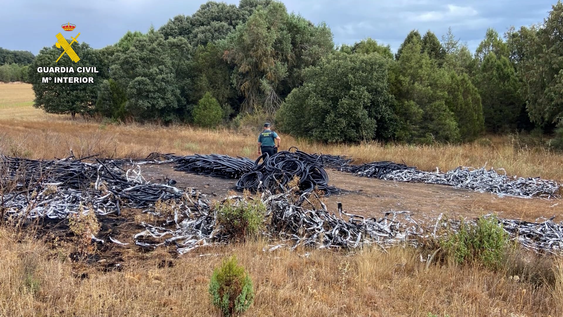 Tras los robos, quemaban el material en zonas apartadas y lo vendían en otras provincias para dificultar su trazabilidad