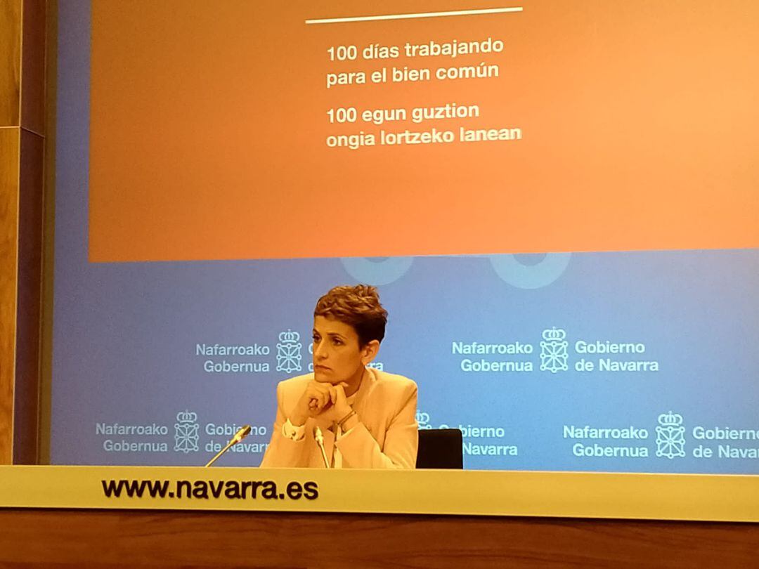 María Chivite, presidenta de Navarra