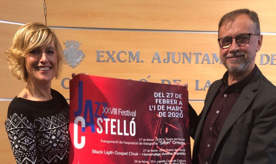 La concejala de Cultura, Verònica Ruiz y el delegado del IVC en Castellón, Alfonso Ribes