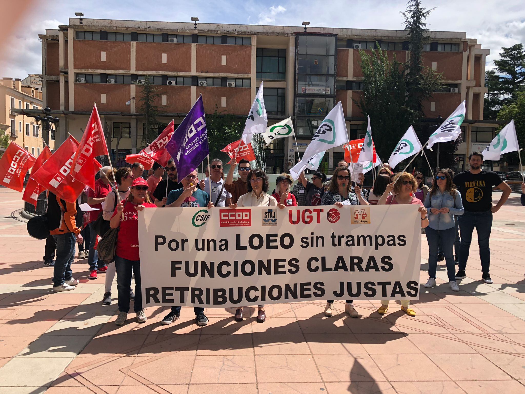 Trabajadores de la administración de Justicia ante la Subdelegación del Gobierno de Cuenca