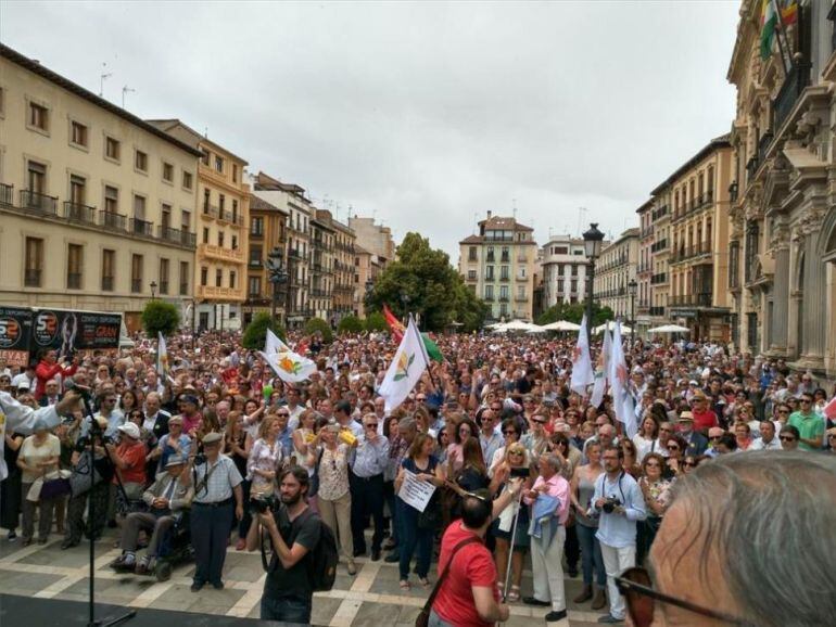 Foto de archivo de una de las movilizaciones en Granada por la capitalidad judicial