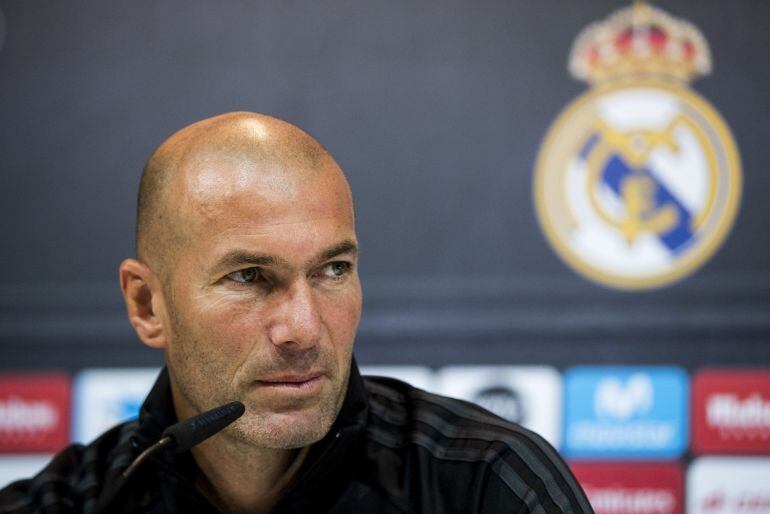 Zidane, en la sala de prensa