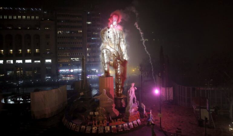 Cremà de la falla municipal de 2016 el pasado 19 de marzo en Valencia