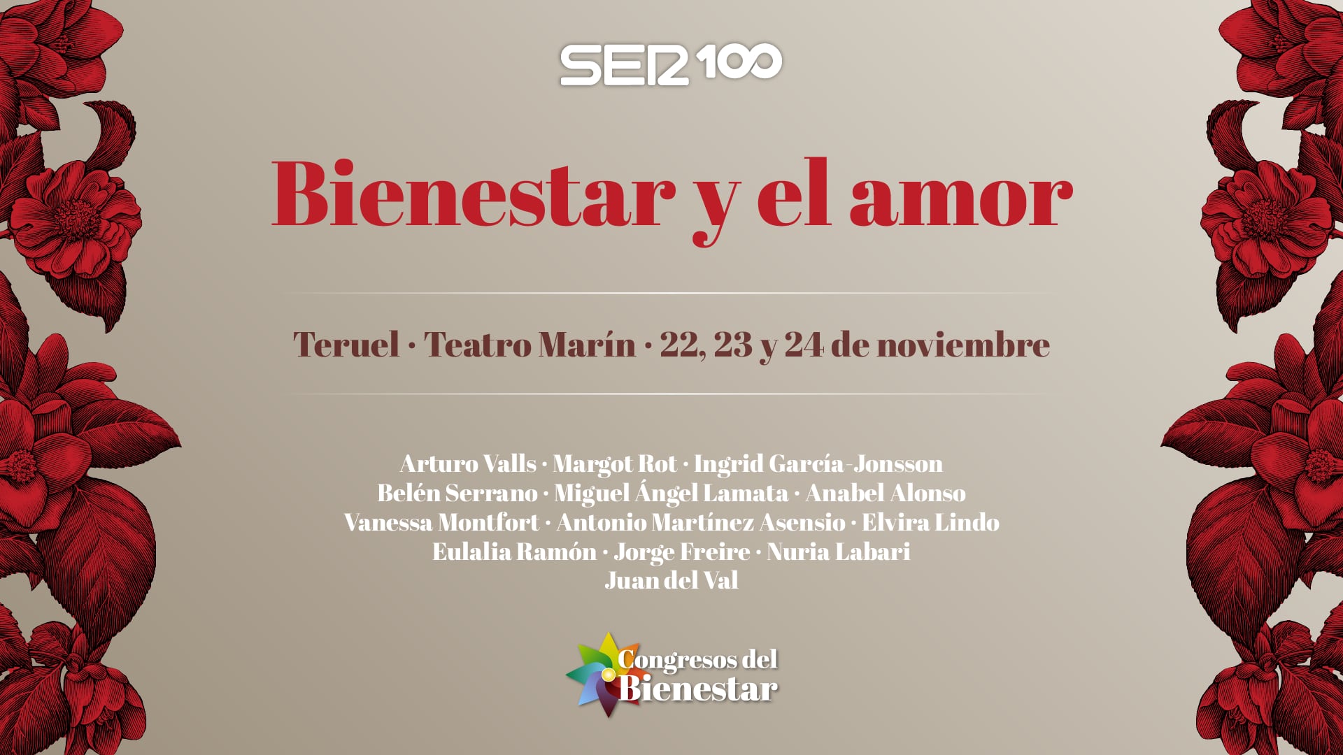 Congreso del Bienestar y el Amor en Teruel 2024. Cartel actualizado