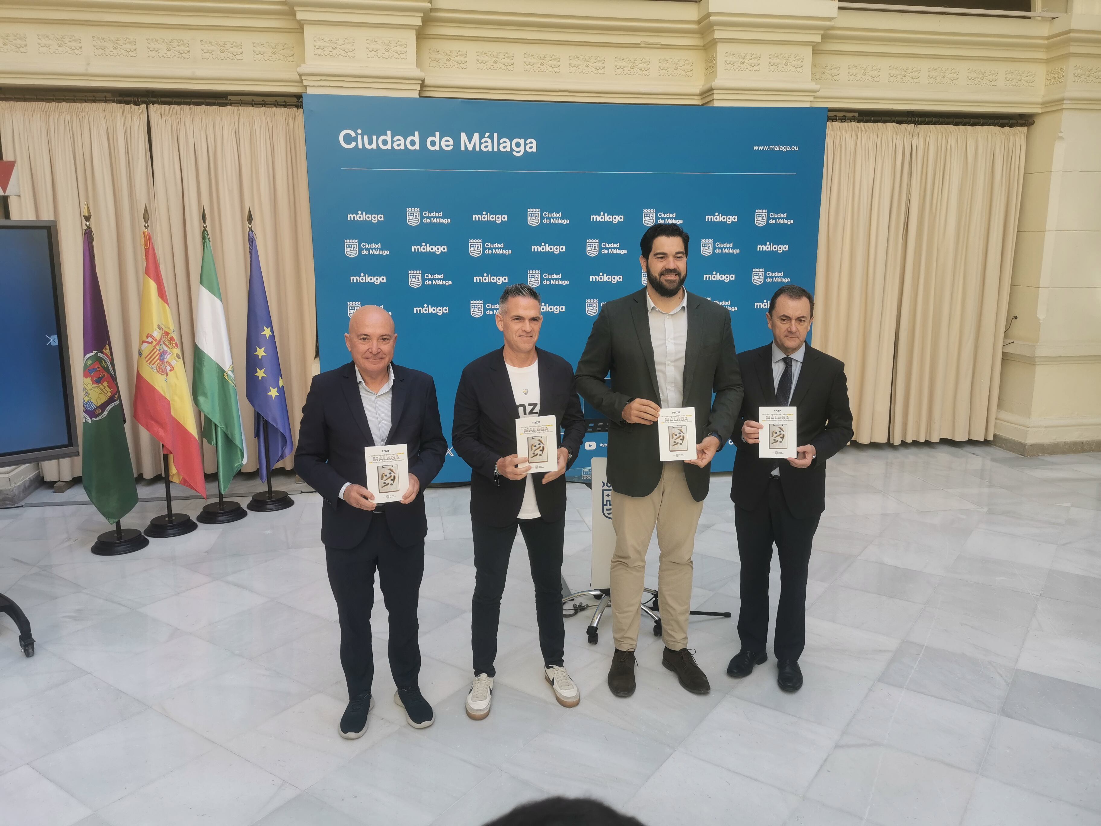 De izquierda a derecha, Antonio López Nieto, Isaac Flores, Borja Vivas y José María Muñoz
