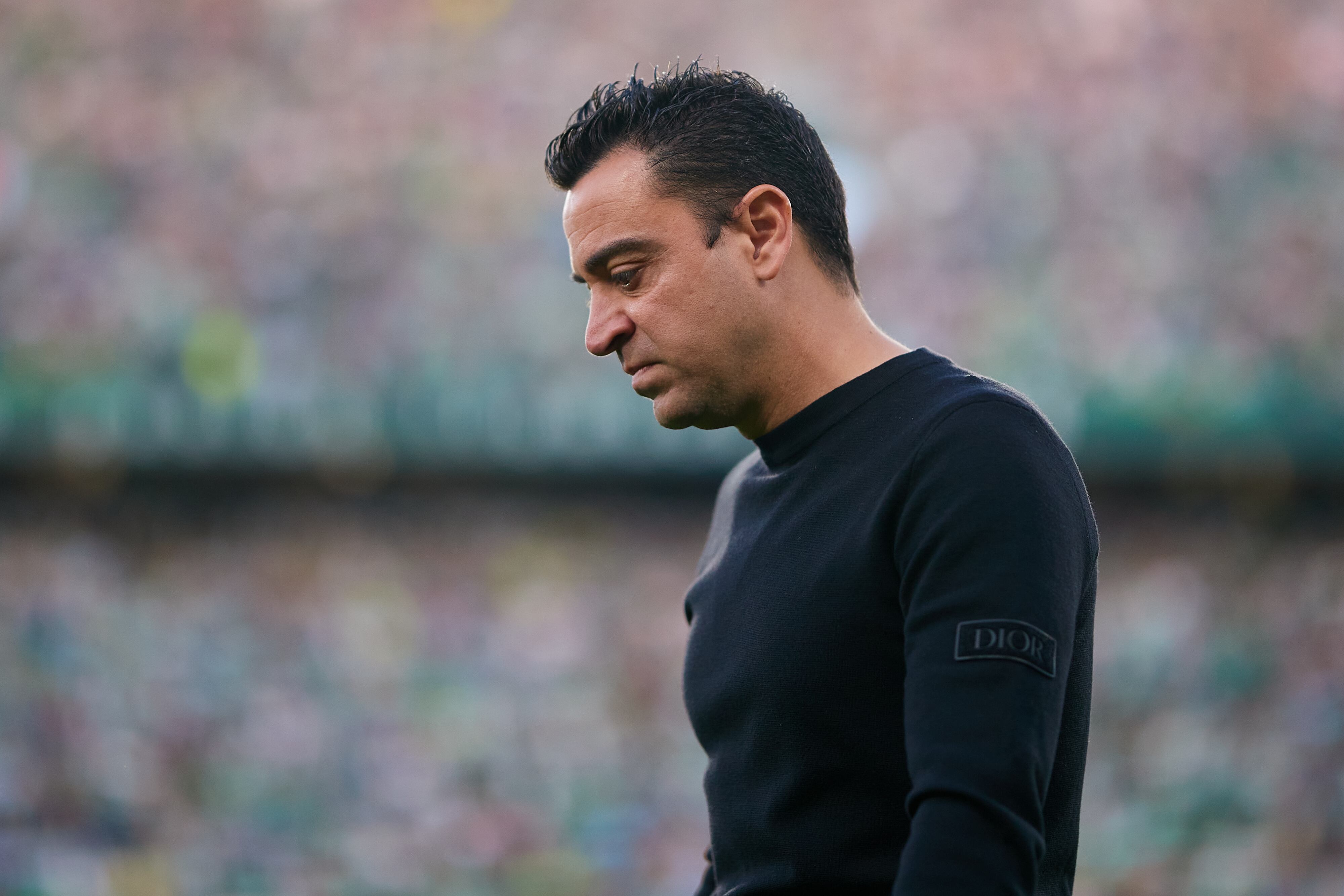 Xavi Hernández, durante el partido contra el Betis