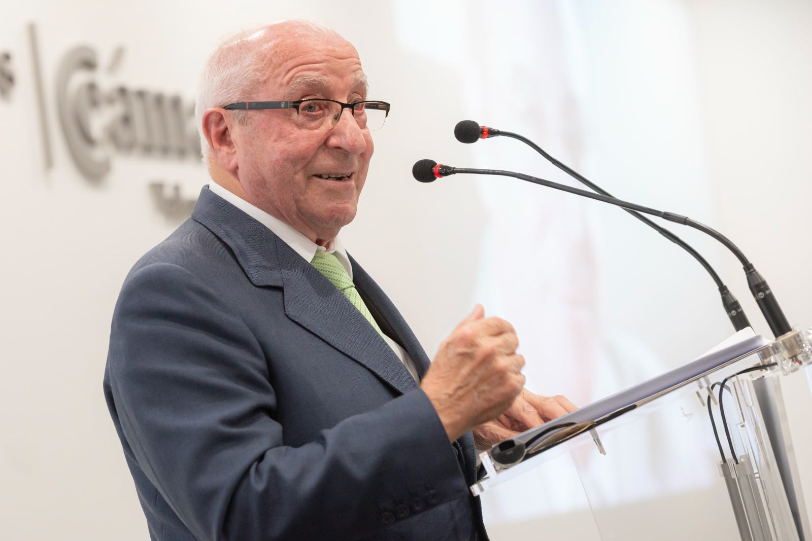 El expresidente de Feria Valencia, Antonio Baixauli, en un acto reciente organizado por FEVAMA y la Cámara de Comercio de València